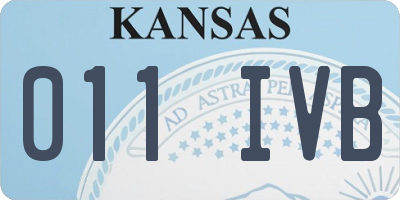 KS license plate 011IVB