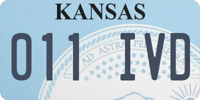 KS license plate 011IVD