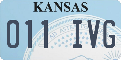 KS license plate 011IVG
