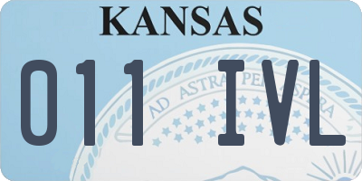 KS license plate 011IVL