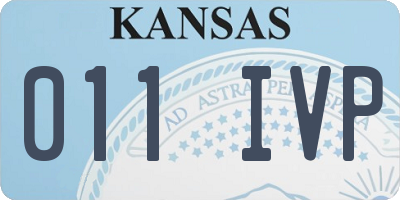 KS license plate 011IVP