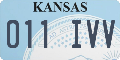 KS license plate 011IVV