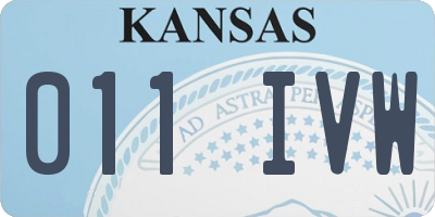 KS license plate 011IVW
