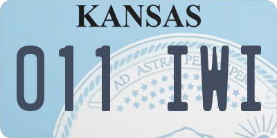 KS license plate 011IWI