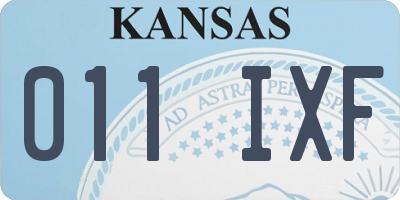 KS license plate 011IXF