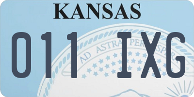 KS license plate 011IXG