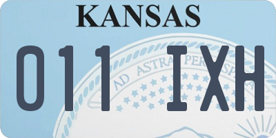 KS license plate 011IXH