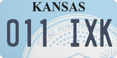 KS license plate 011IXK