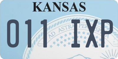 KS license plate 011IXP