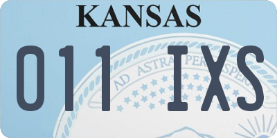 KS license plate 011IXS