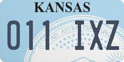 KS license plate 011IXZ