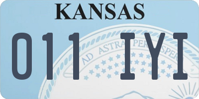 KS license plate 011IYI