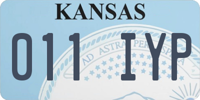 KS license plate 011IYP