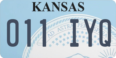KS license plate 011IYQ