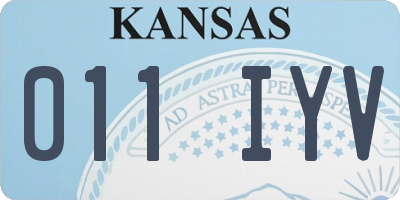 KS license plate 011IYV