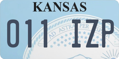 KS license plate 011IZP