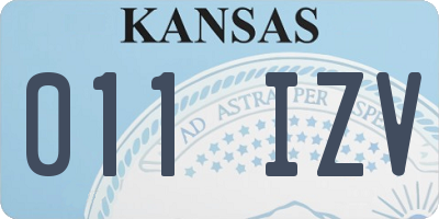 KS license plate 011IZV