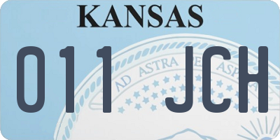 KS license plate 011JCH