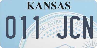 KS license plate 011JCN