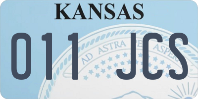 KS license plate 011JCS