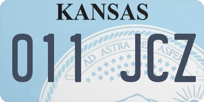 KS license plate 011JCZ