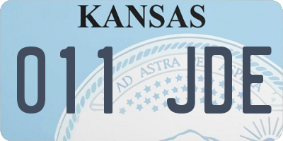 KS license plate 011JDE
