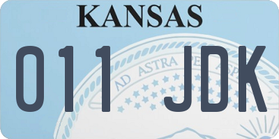 KS license plate 011JDK