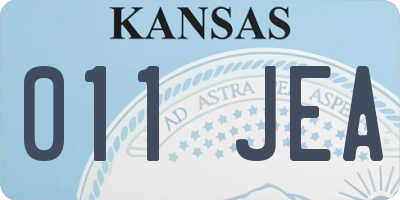 KS license plate 011JEA