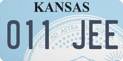 KS license plate 011JEE