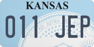 KS license plate 011JEP