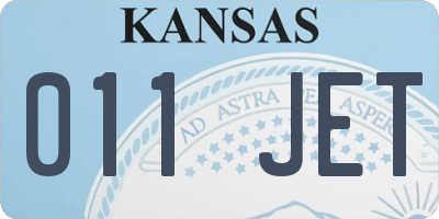 KS license plate 011JET