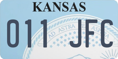 KS license plate 011JFC