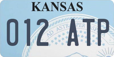 KS license plate 012ATP