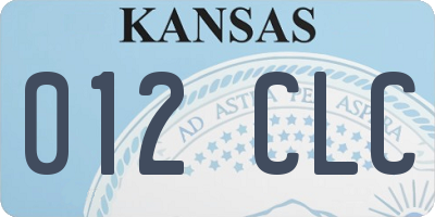 KS license plate 012CLC