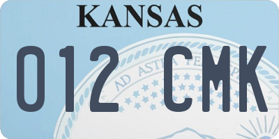 KS license plate 012CMK