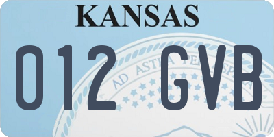 KS license plate 012GVB