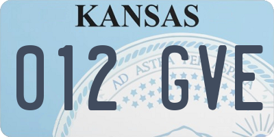 KS license plate 012GVE