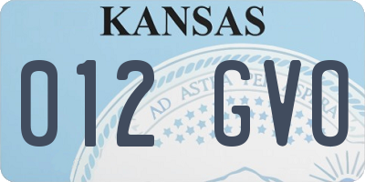 KS license plate 012GVO