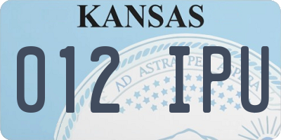KS license plate 012IPU
