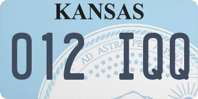 KS license plate 012IQQ