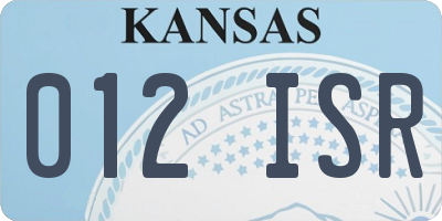 KS license plate 012ISR