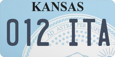 KS license plate 012ITA