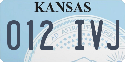 KS license plate 012IVJ
