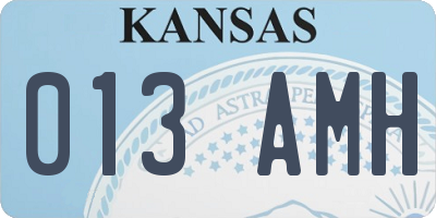 KS license plate 013AMH