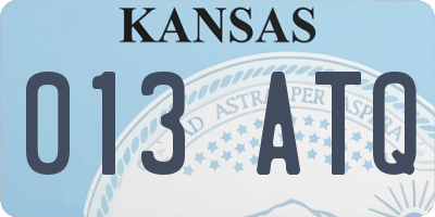 KS license plate 013ATQ