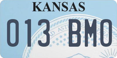 KS license plate 013BMO