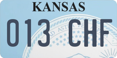 KS license plate 013CHF