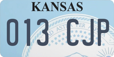 KS license plate 013CJP