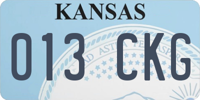 KS license plate 013CKG