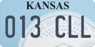 KS license plate 013CLL